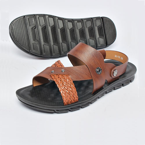 37423 가죽 남성 여름 편안한 신발 캐주얼 샌들 슬리퍼 (2.5 cm)