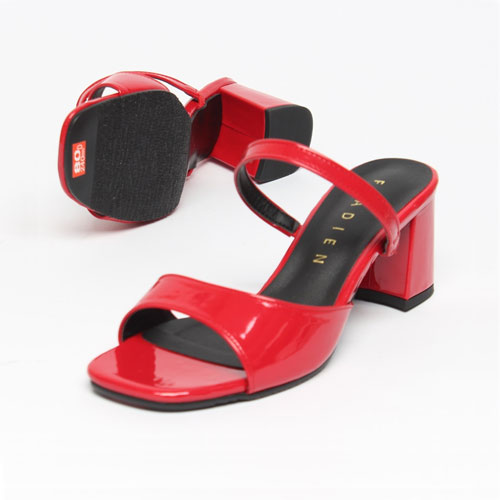 37101 여성 여름 신발 미들굽 뮬 슬리퍼 힐 (6.0 cm)
