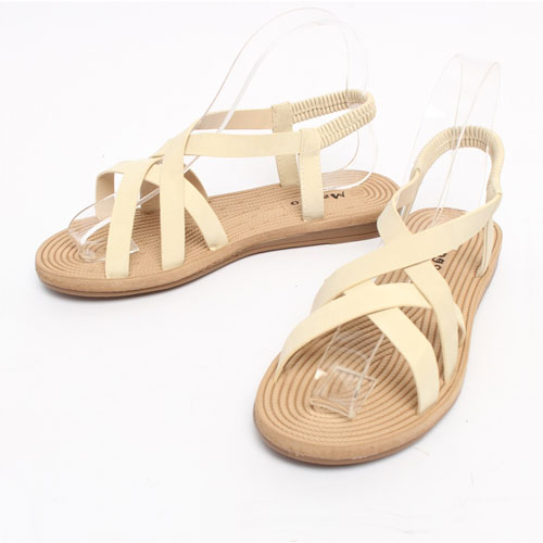 35660 여성 여름 신발 편안한 플랫 스트랩 샌들 (2.0 cm)