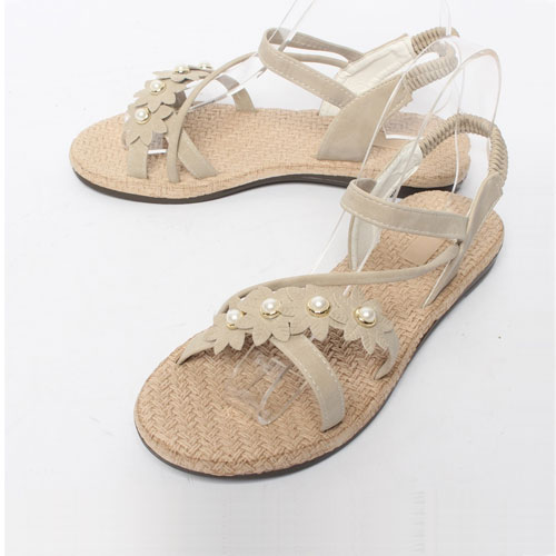 37940 거성 여성 여름 신발 편안한 플랫 스트랩 샌들 (1.5 cm)