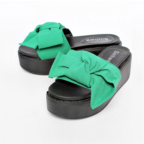 36339 여성 신발 여름 통굽 슬리퍼  실내화 (5.5 cm)
