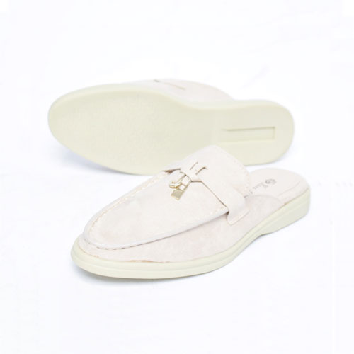 39495  자물쇠태슬 여성 봄 신발 낮은굽 슬리퍼 캐주얼 블로퍼 (2.0 cm)