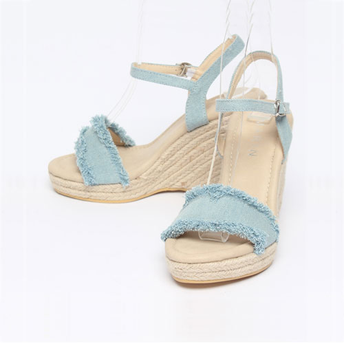 38177 여성 여름 신발 편안한 통굽 웨지힐 샌들 (10.5 cm)