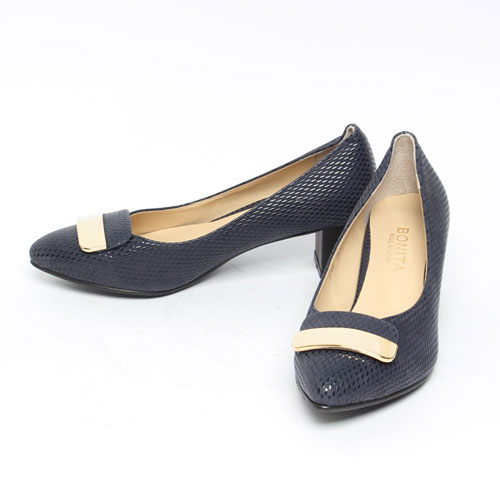 40084 비조 패턴 여성 신발 정장 구두 미들굽 미들힐 펌프스 (5.0 cm)
