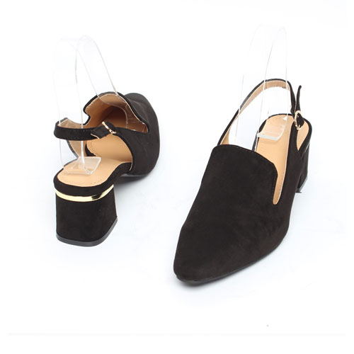 39822 골드라인 사각 여성 신발 미들굽 슬리퍼 캐주얼 슬링백 힐 (5.5 cm)