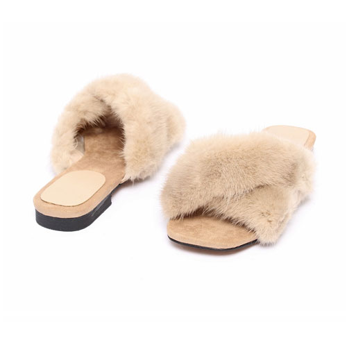 42038 엑스털 여성 겨울 신발 방한 털 슬리퍼(1.5 cm)