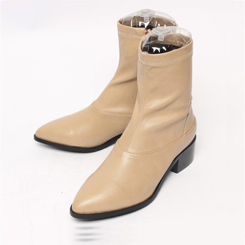 42454 스티치 여성 신발 겨울 부츠 미들굽 앵클부츠 (5.0 cm)