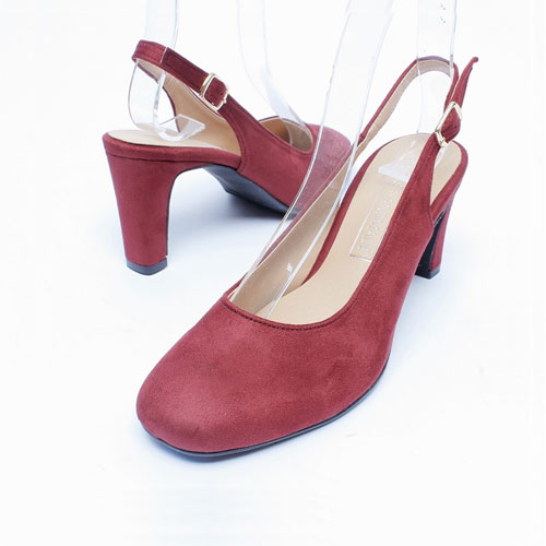39622 둥근코 여성 신발 스웨이드 뒤오픈 오픈슈즈 슬링백 샌들 (7.0 cm)
