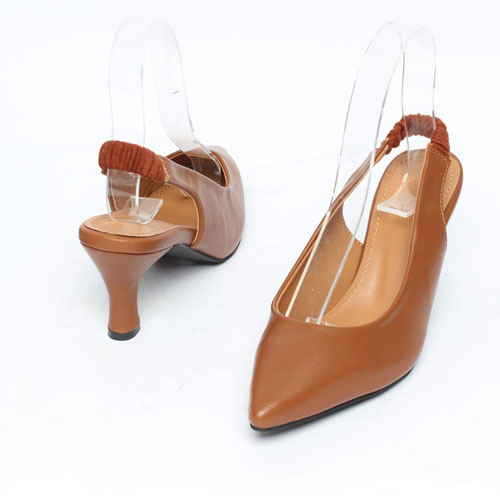 39824 뾰족코 밴딩 여성 신발 미들굽 슬리퍼 캐주얼 슬링백 힐 (7.5 cm)