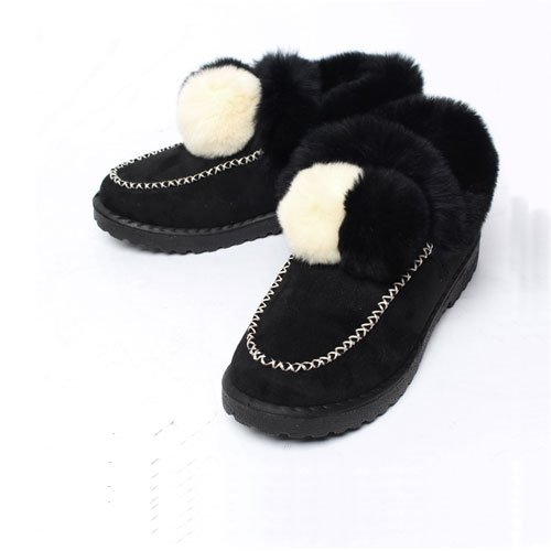43985 방울 여성 겨울 신발 편안한 캐주얼 방한 털단화 (3.0 cm)