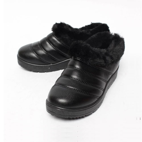 45070 유광스티치 여성 겨울 신발 편안한 캐주얼 방한 털단화 (4.0 cm)