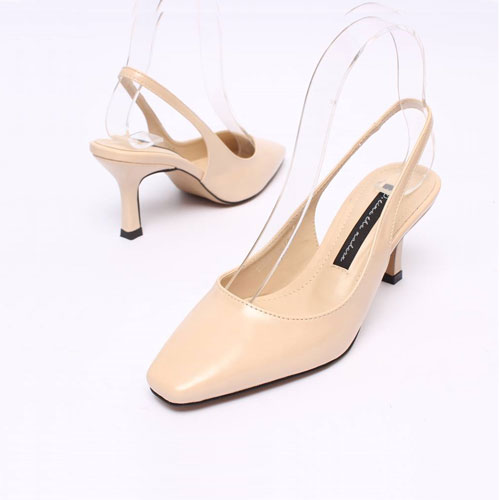 45555 미니 사각코 여성 신발 슬리퍼 캐주얼 슬링백 (7.0 cm)