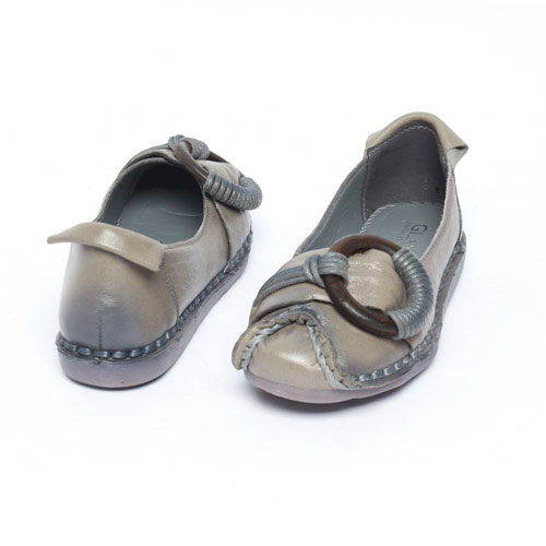 45857 링고리 매듭 여성 신발 편안한 엄마신발 가죽 단화 (2.0 cm)