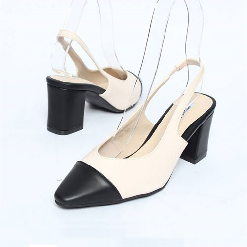 46405 투톤 여성 신발 캐주얼 샌들 슬링백 (7.5 cm)