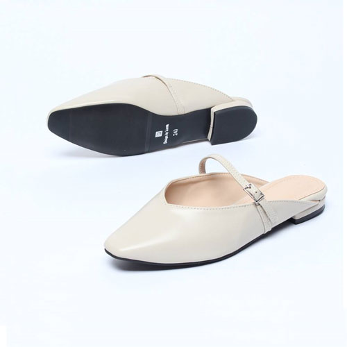 45725 씬 벨트 여성 신발  낮은굽 슬리퍼 블로퍼 (1.5 cm)