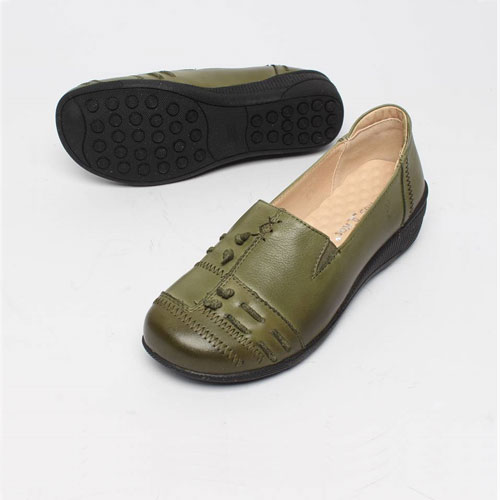 46528 언발 꼬임 스티치 여성 신발 구두 낮은굽 가죽 단화 (4.5 cm)