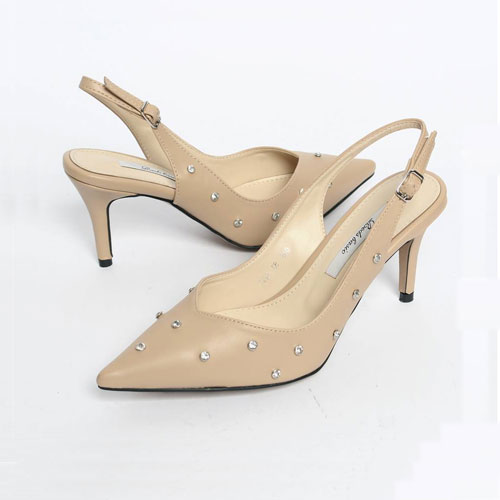 46131 큐빅 찡 여성 신발 슬리퍼 캐주얼 슬링백 (8.0 cm)