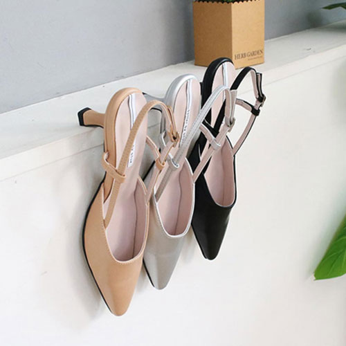48459 컬러삼 여성 신발 캐주얼 미들굽 샌들 슬링백 (6.0 cm)