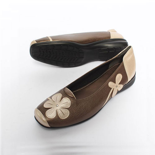 47756 꽃 포인트 여성 신발 엄마신발 편안한 가죽 단화 (3.0 cm)