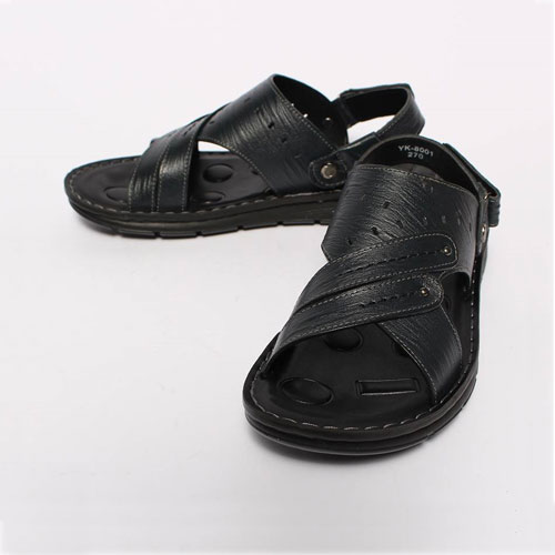 49065 펀칭 스티치 남성 여름 편안한 신발 캐주얼 가죽 샌들 슬리퍼 (3.5 cm)