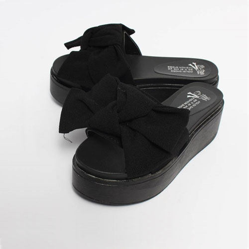 48052 킹리본 여성 신발 편안한 통굽 슬리퍼 실내화 (6.0 cm)