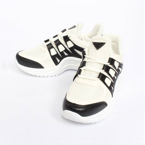 47937 포인트 컬러 여성 편안한 신발 학생 패션 운동화 (5.0 cm)