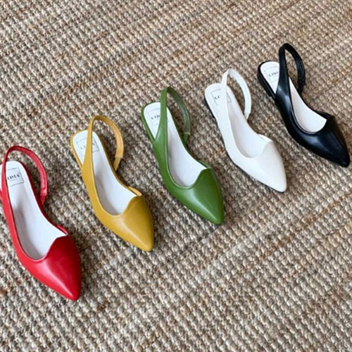 48373 사선 라운딩 오픈 여성 신발 캐주얼 샌들 슬링백 (1.0 cm)