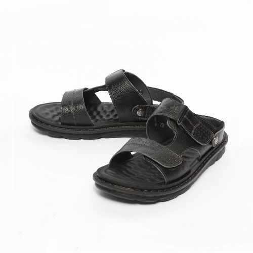 49376 빈티지 밴딩 남성 여름 편안한 신발 캐주얼 가죽 샌들 슬리퍼 (3.5 cm)