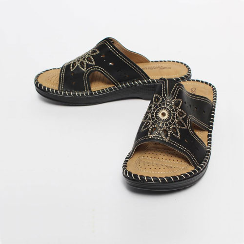 49227 해바라기 스티치 여성 신발 편안한 슬리퍼 (3.5 cm)