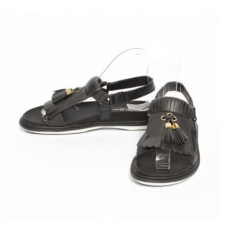 펄 태슬 여성 여름 신발 로우힐 샌들 (2.5 cm)