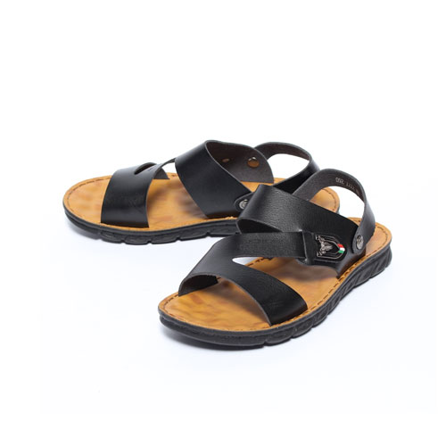 실버장식 남성 여름 편안한 신발 캐주얼 가죽 샌들 슬리퍼 (3.0 cm)