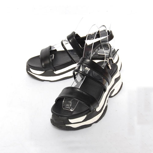 반투명 밴드 여성 편안한 여름 신발 캐주얼 샌들 슬리퍼 (6.0 cm)