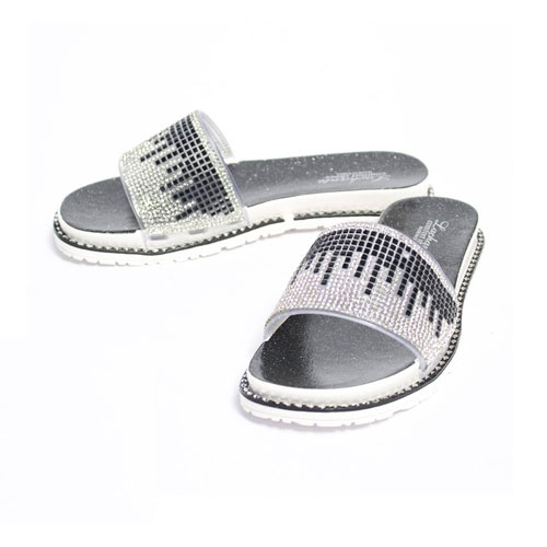 큐빅 펄 여성 신발 발편한 실내 슬리퍼 (2.5 cm)