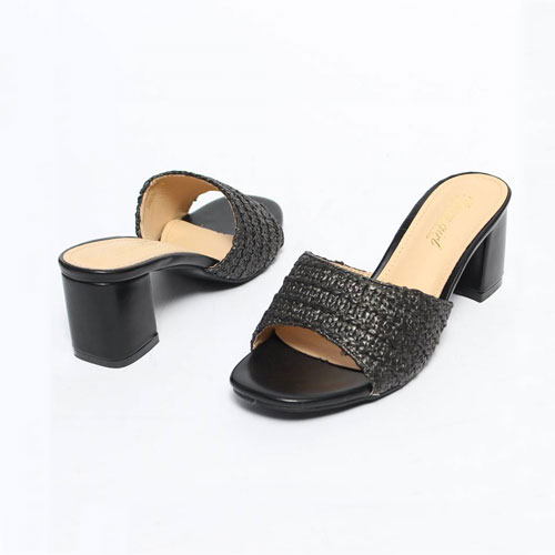 베이직 라탄 여성 여름 신발 편안한 뮬 슬리퍼 (6.0 cm)