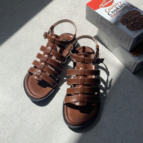 가죽 여성 캐주얼 편안한 여름 신발 글레디에이터 샌들 (2.5 cm)