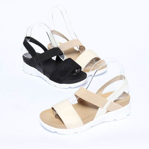 매쉬 밴딩 여성 편안한 여름 신발 캐주얼 샌들 슬리퍼 (5.0 cm)