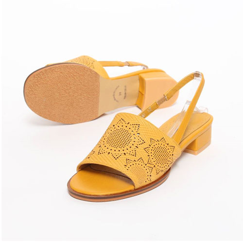 자수 펀칭 여성 여름 신발 캐주얼 샌들 슬링백 (3.5 cm)