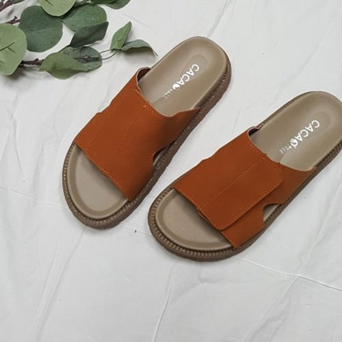 찍찍 오픈 여성 여름 신발 발편한 낮은굽 실내 슬리퍼 (4.0 cm)