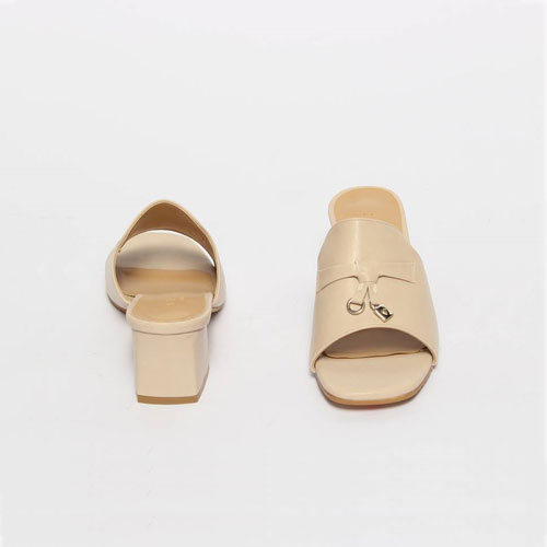 자물쇠 장식 여성 여름 신발 편안한 뮬 슬리퍼 (5.0 cm)