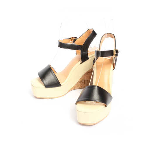 삼색 여성 여름 신발 편안한 높은굽 웨지힐 샌들 (11 cm)
