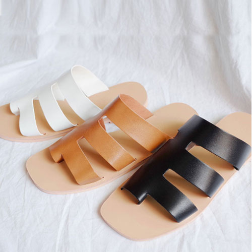 사이드펀칭 여성 여름 신발 슬리퍼 쪼리 (1.0 cm)