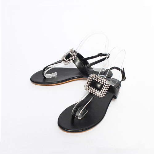 큐빅 여성 여름 신발 플랫 슬리퍼 쪼리 (2.0 cm)