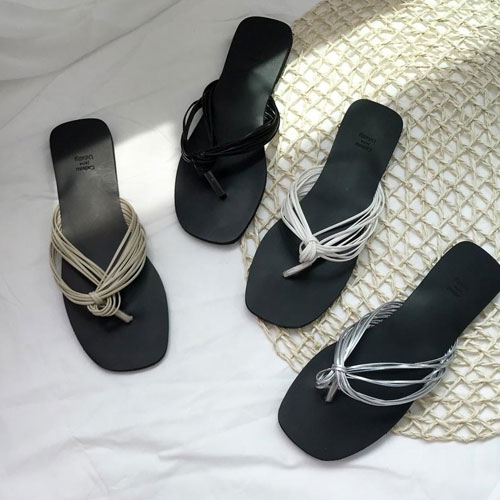 꽈배기 여성 여름 신발 쪼리 슬리퍼 (1 cm)