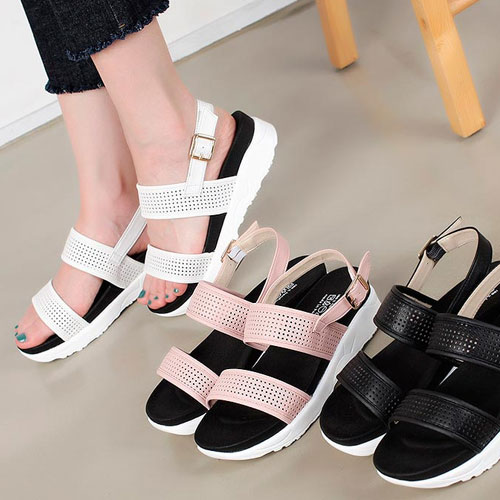 여성 여름 신발 스트랩 웨지힐 샌들 (4.0 cm)