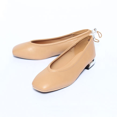 실버굽 진주 여성 구두 신발 발편한 단화 (2.0 cm)