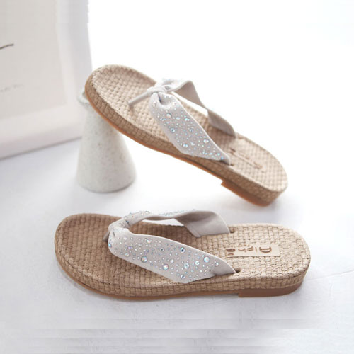 라인 끈 여성 여름 신발 쪼리 슬리퍼 (2.8 cm)