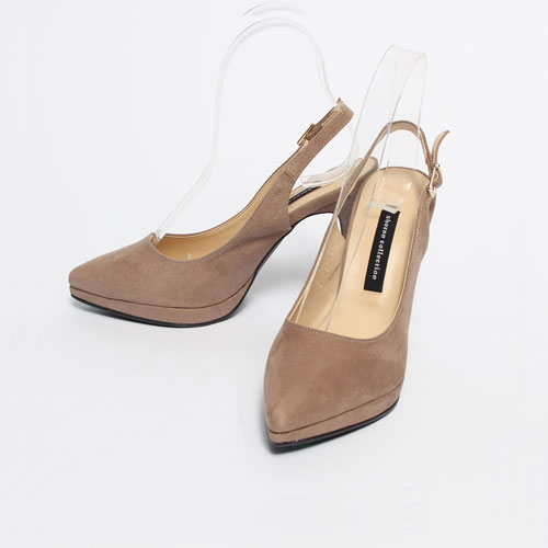 스웨이드 구두 여성 신발 오픈슈즈 슬링백(11.5 cm)