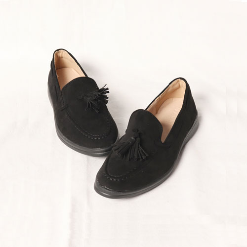 테슬 여성 신발 발편한 스웨이드 로퍼(1.0 cm)