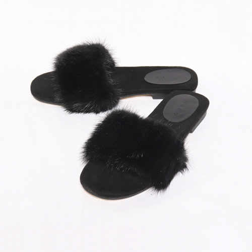 밍크밍 발편한 여성 겨울 신발 털 슬리퍼 (2.0 cm)