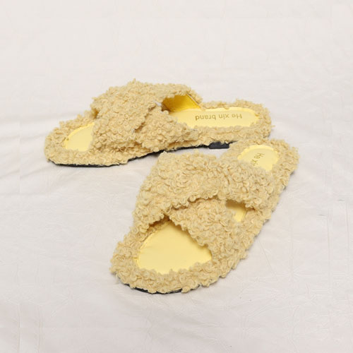 뽀글 여성 겨울 신발 털 슬리퍼 (1.0 cm)